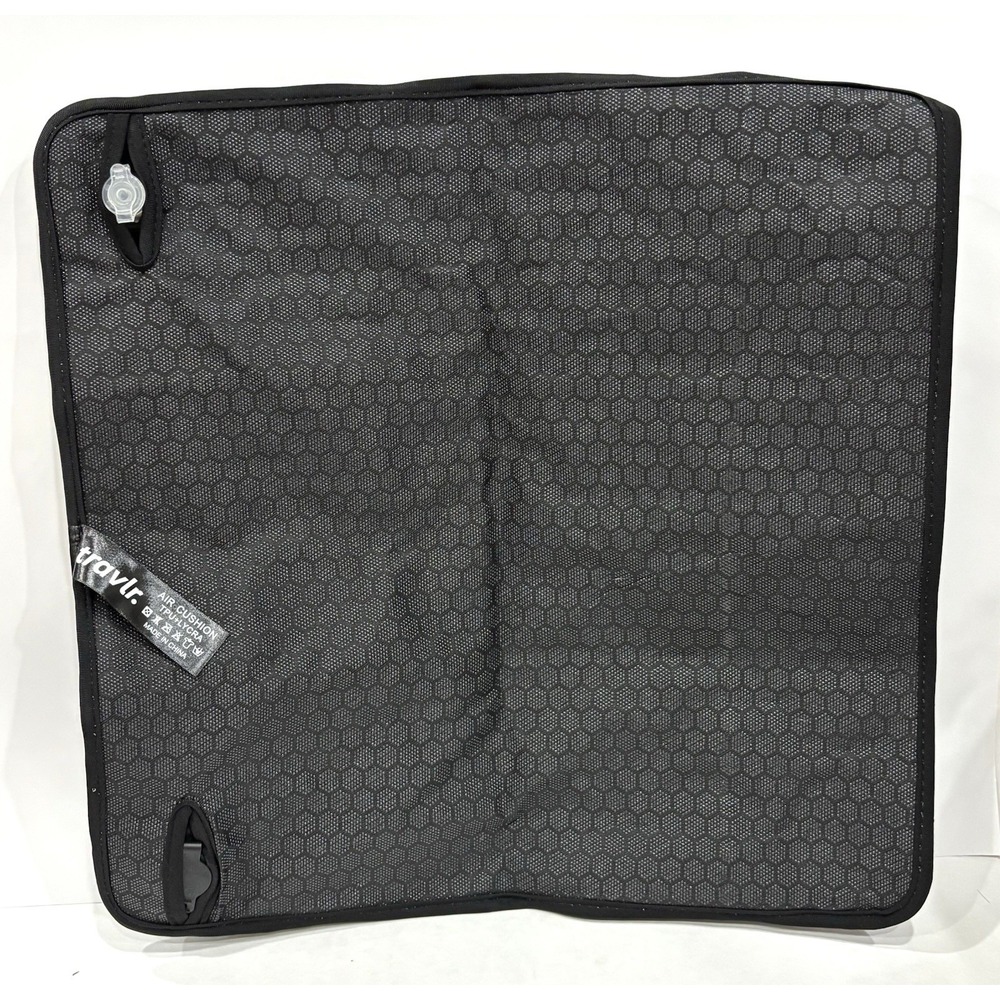 Travlr Inflatable Air Seat Cushion Portable Travel Chair Cushion Black - Picture 2 of 7